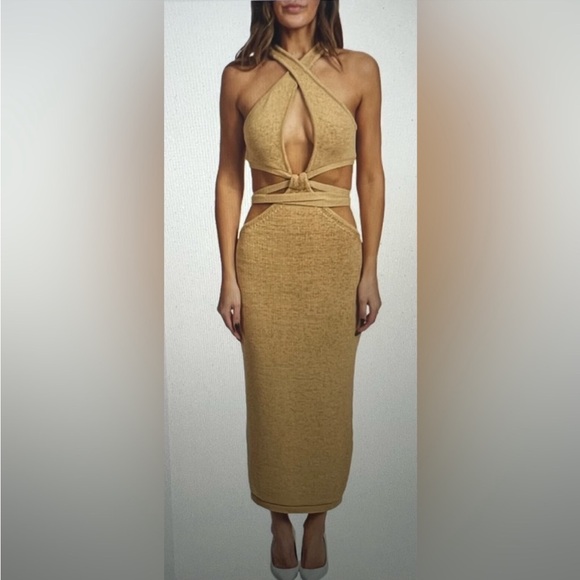 Cult Gaia NWT Aziza Knit Dress in Sand 🤩 - Picture 3 of 13